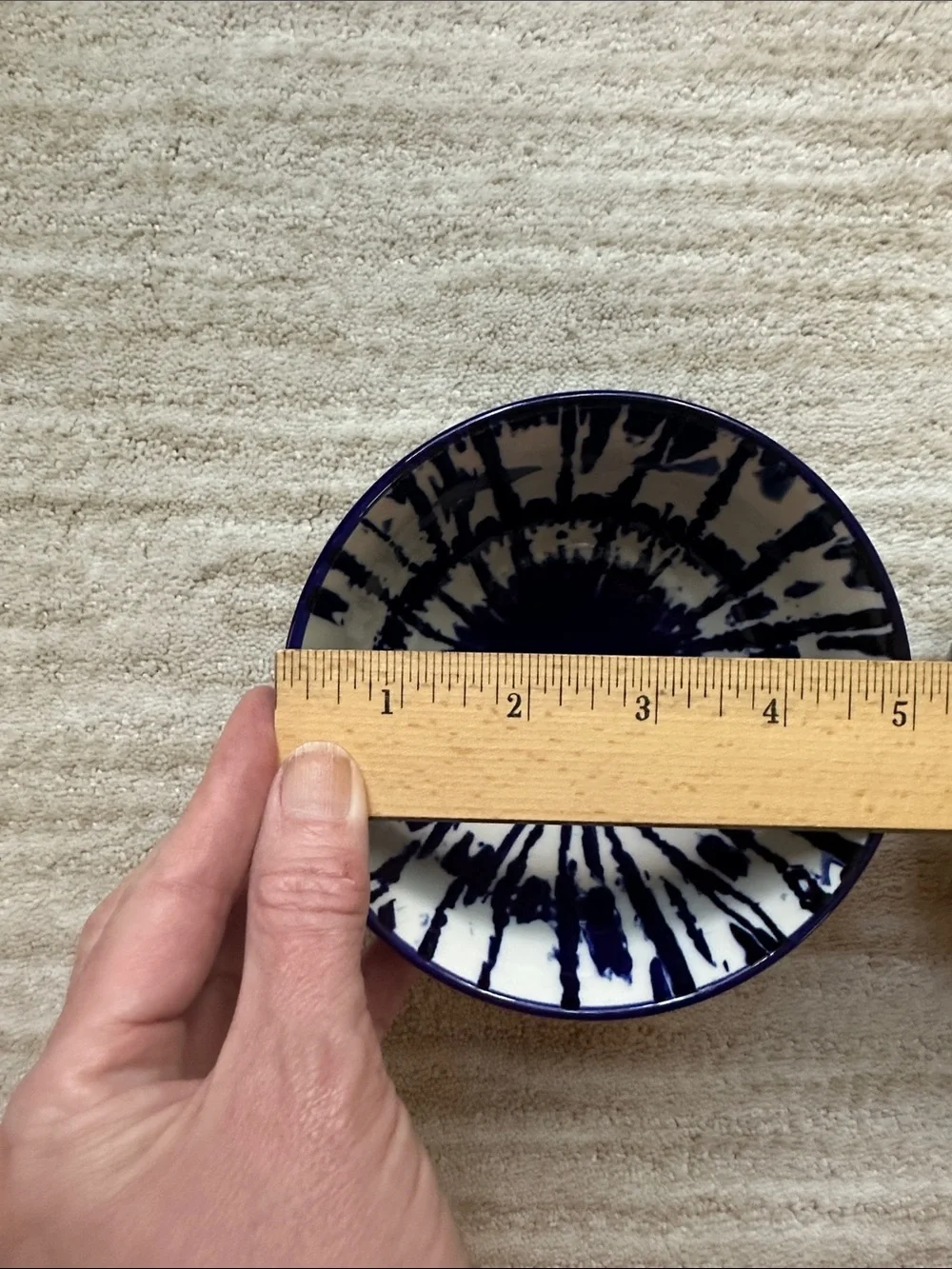 West Elm Indigo Tie Dye Small Nesting Bowls Set of 3 Prep Bowl Cobalt Blue White